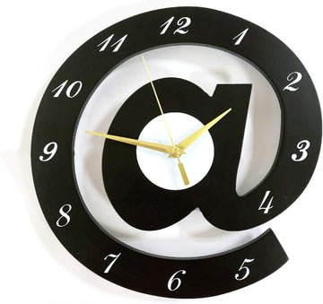 The Sign (@)3d Wooden Wall Clock For Living Room