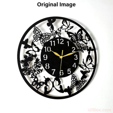 Butterfly 3d Wooden Wall Clock For Living Room Decor Wall Clock