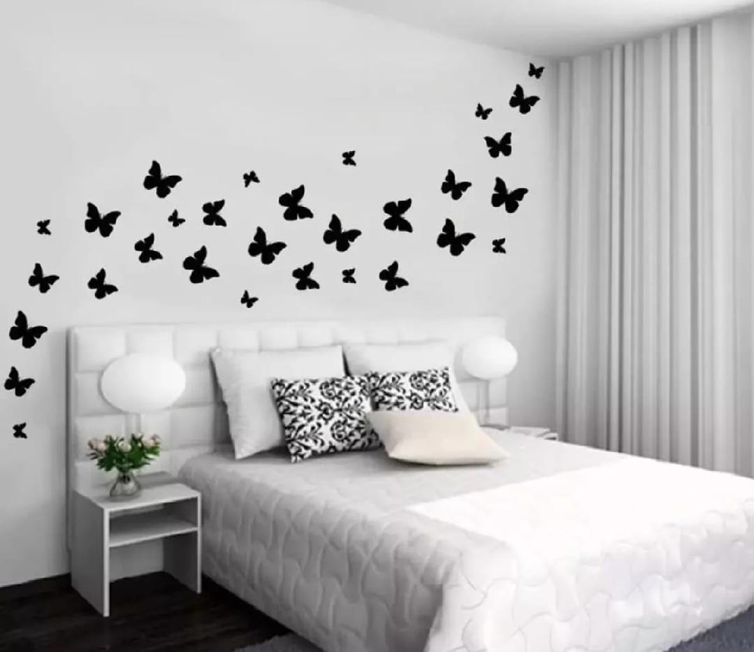 (pack Of 30) 3d Wooden Butterfly Wooden Wall Decoration Items For Home